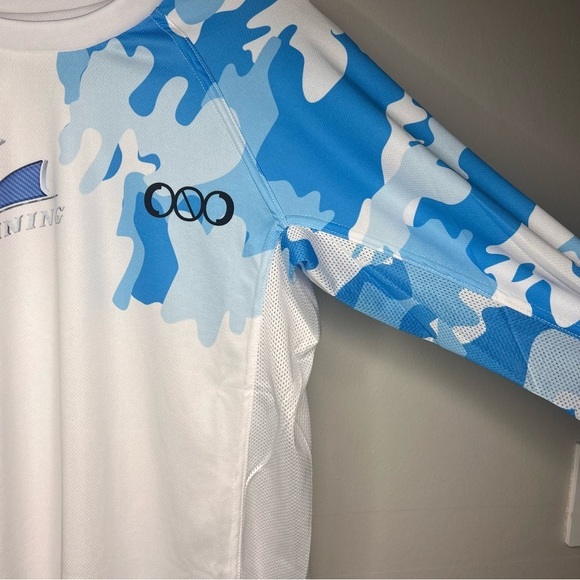 NWT NOLOGO Bmx Training Shirt Long Sleeve Blue and White Camo Men’s XL - Picture 3 of 16